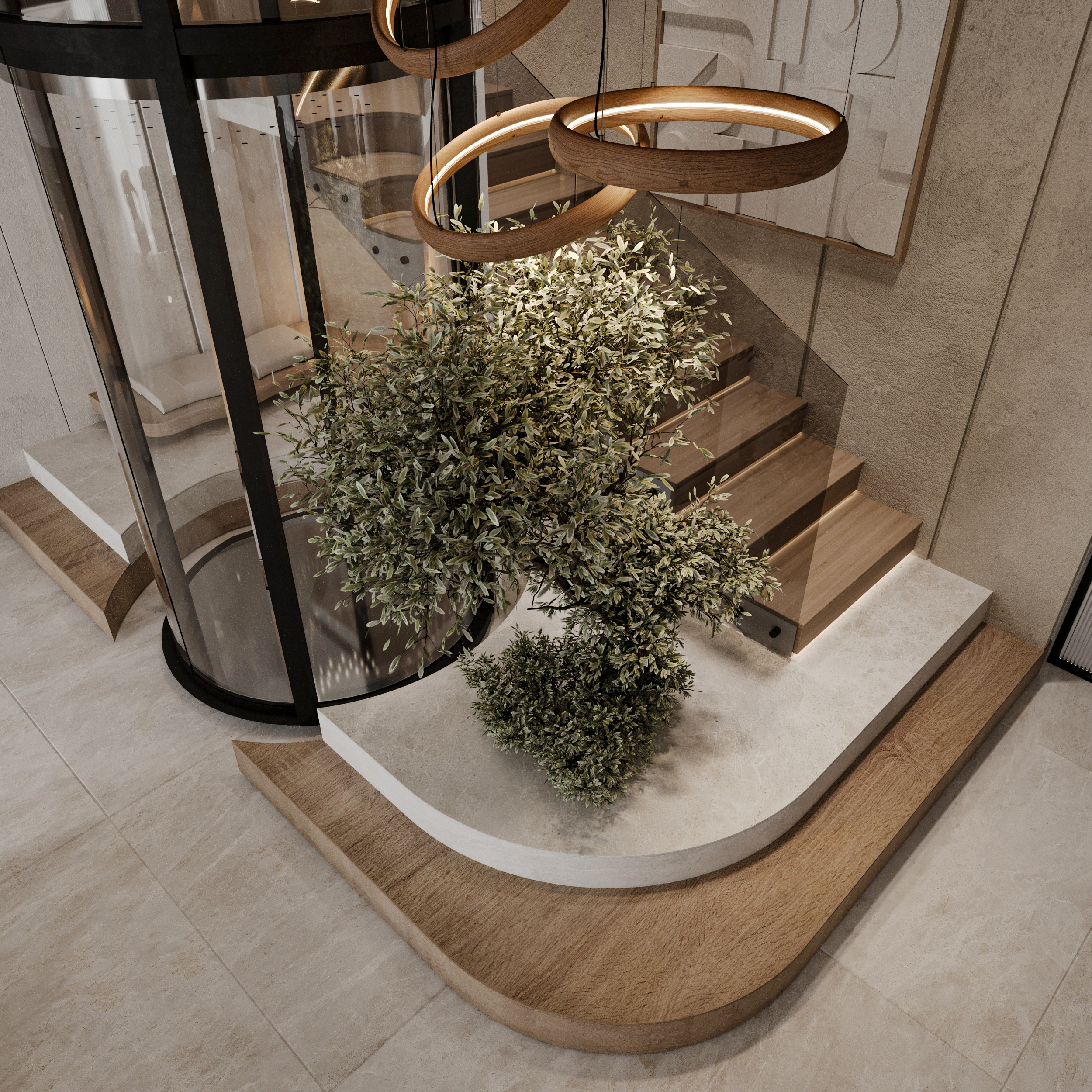 树屋

注：一般Tree House表示树屋，这里把Tree拆分成字母形式，本质意思不变 丨Salma Khaled-10