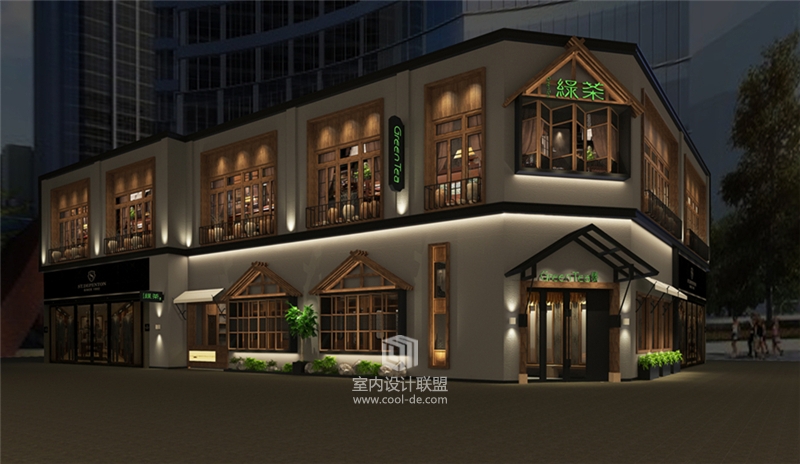 杭州品尚设计-西宁绿茶餐厅设计-5