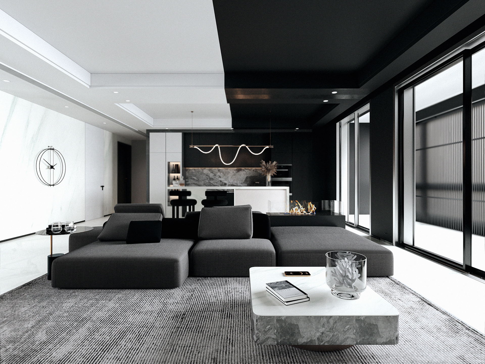 87.1㎡黑色系住宅设计  超酷！-3