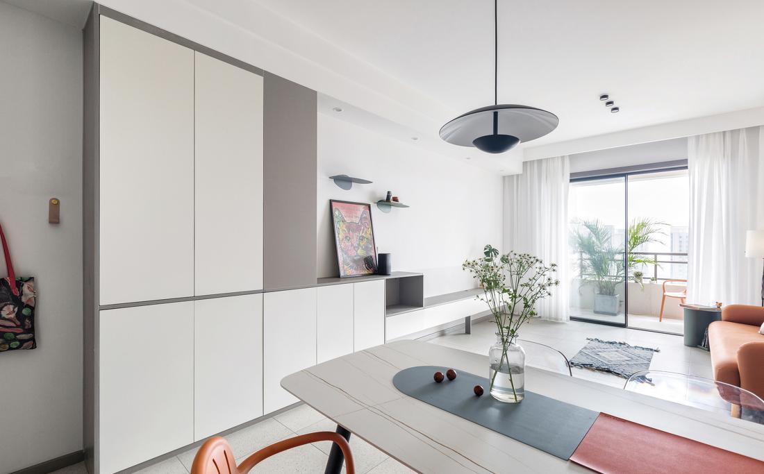 小户型现代简约风设计 | 色彩缤纷,布局巧妙-4