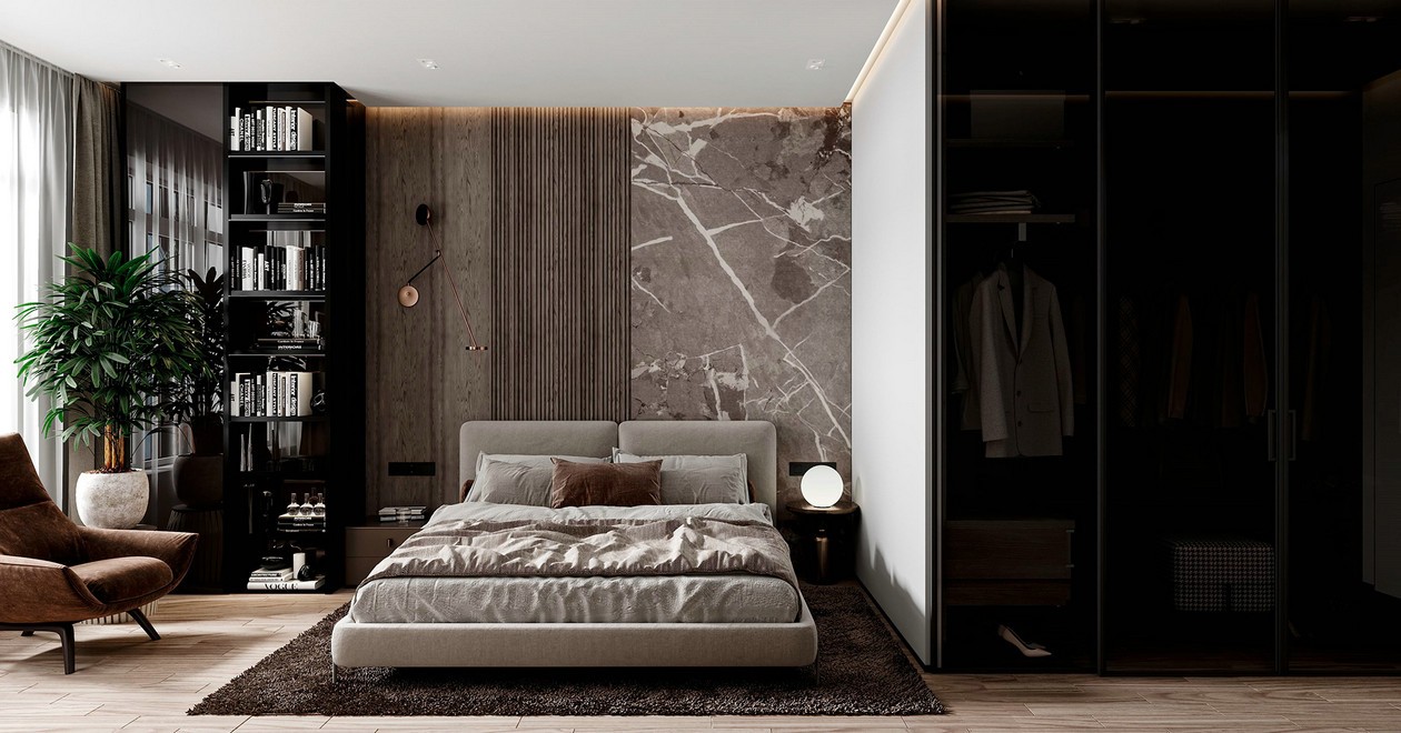 现代深色公寓 质感简约！-10