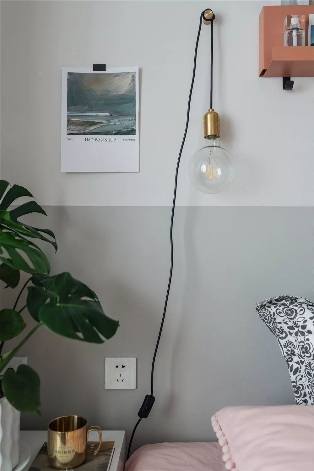 90 后女生 70㎡北欧轻奢小窝,墨绿++ 黄铜演绎精致生活-77