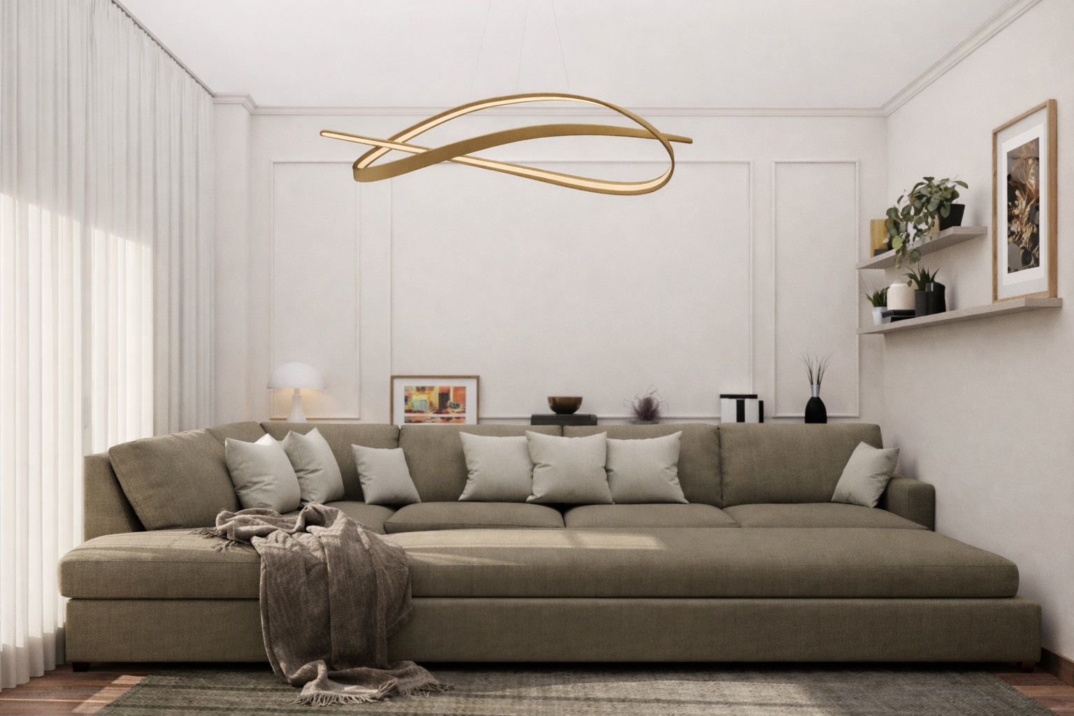 多功能现代客厅丨埃及开罗丨Rowan Ahmed-7