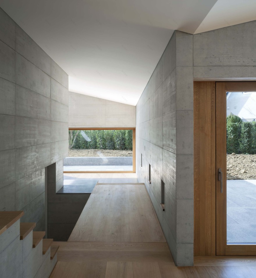 瑞士 Vandoeuvres 斜坡上的绿意住宅-5