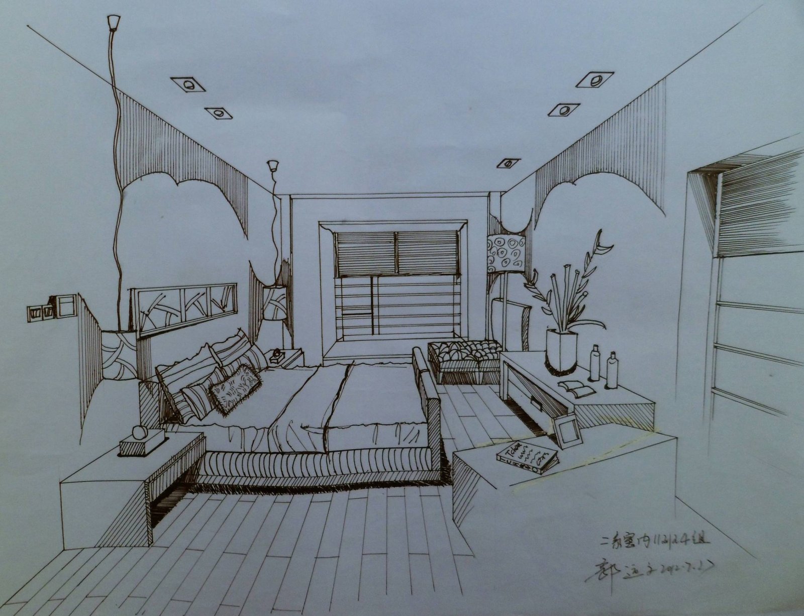 WYD+无影——几年前在特训营的手绘线稿空间-9