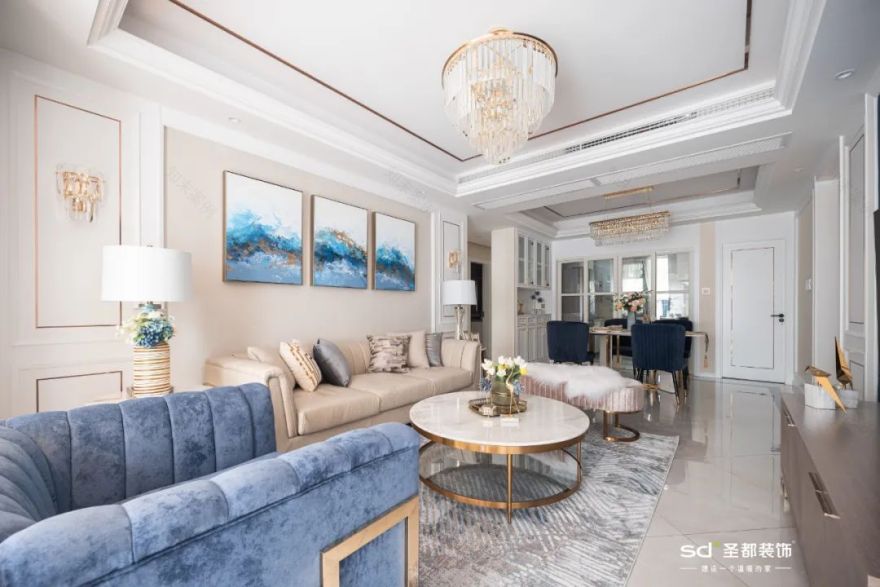 210㎡美式轻奢婚房,父母审美逆袭,犹如艺术馆-32