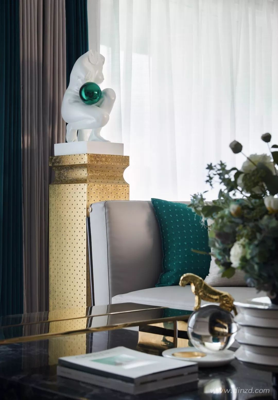 大华·徐州潘安湖首府洋房 | 摩登复古的金色空间-7