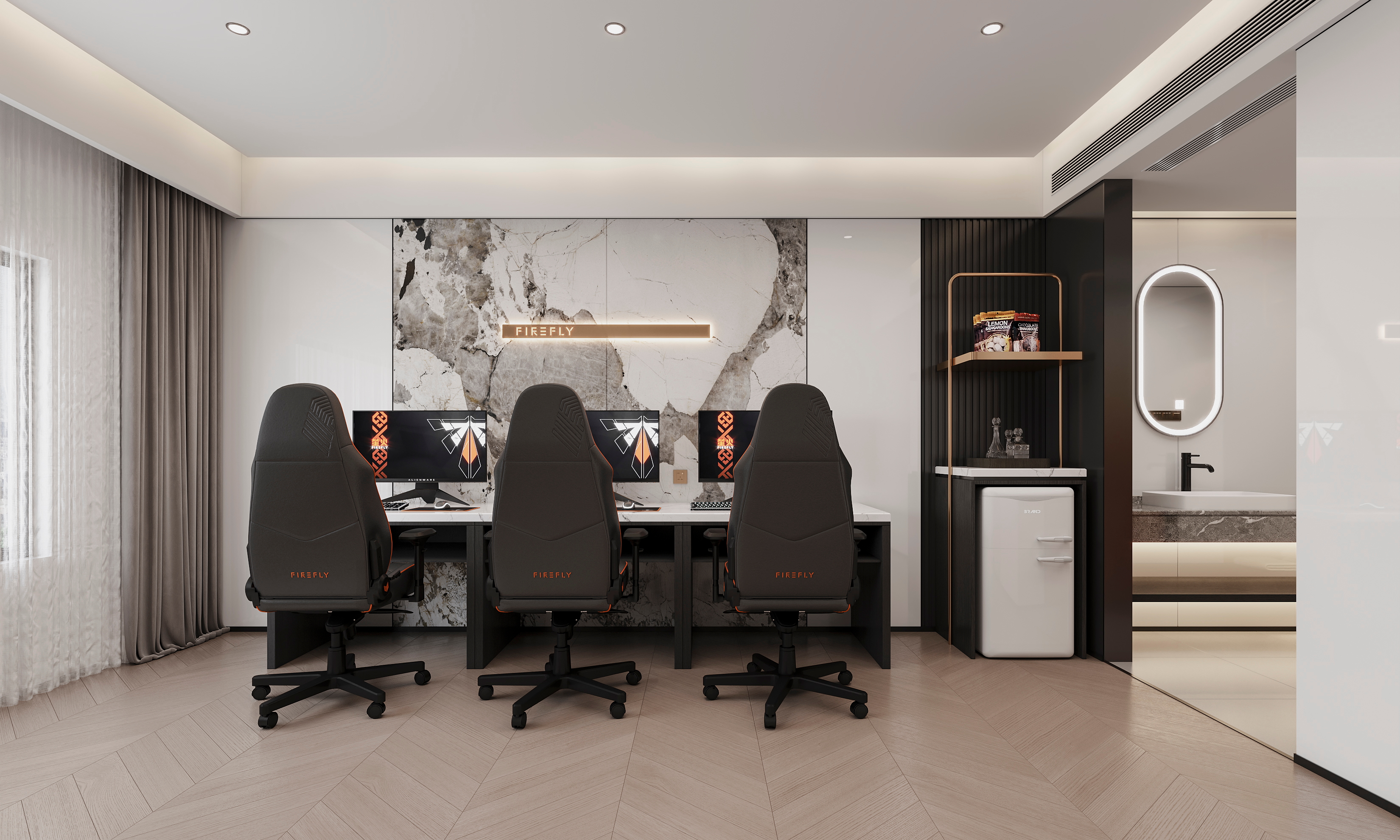 电竞酒店装修效果图-12