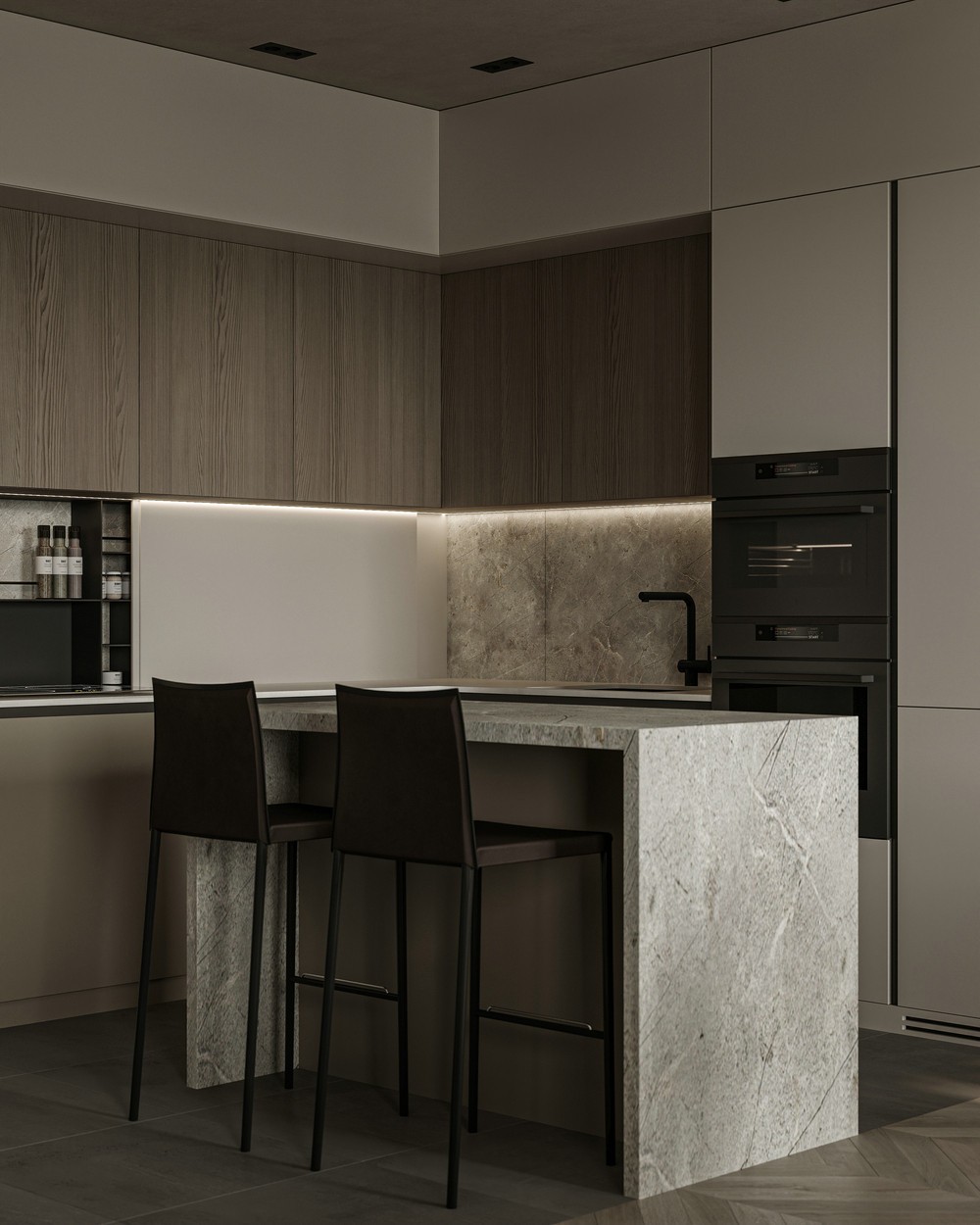 91㎡简约风住宅设计 既精致又有质感！-5