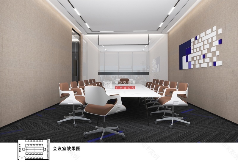 茶百道建滔26楼办公室装修工程-11