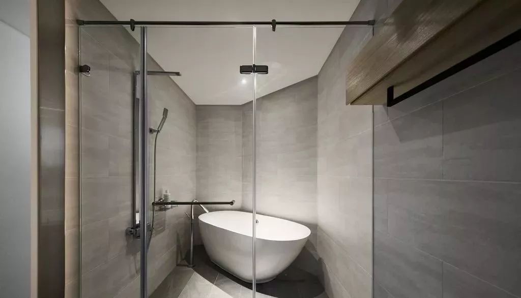 极简风格客厅书房一体化设计-130