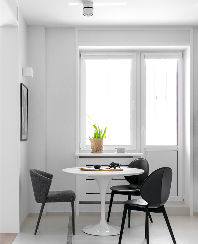 莫斯科北欧风公寓 | 极简白色小户型设计-9
