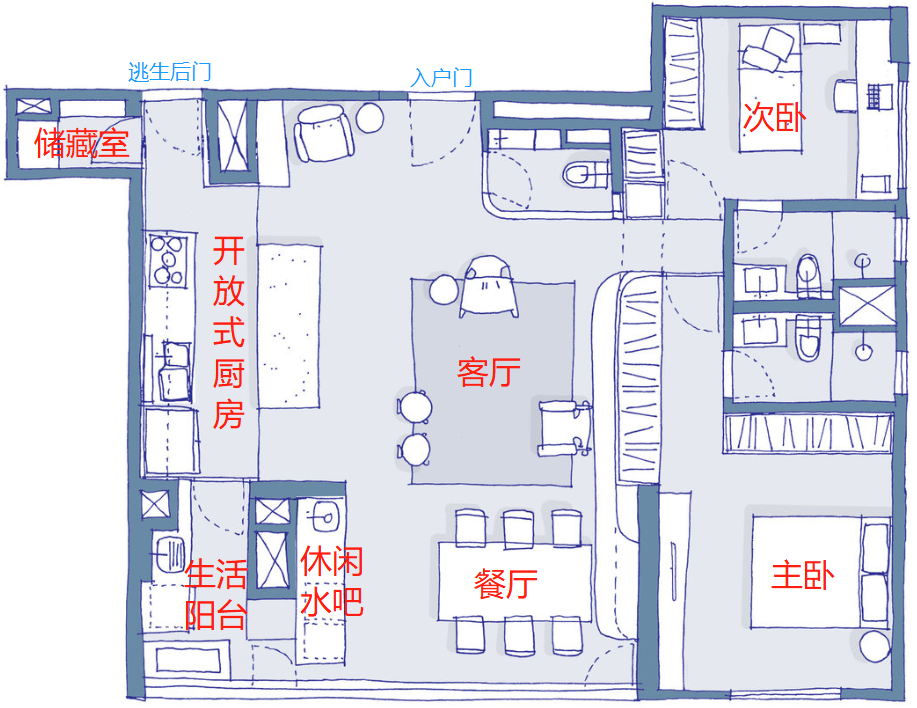 90㎡小户型逆袭,拆墙变豪宅！-34
