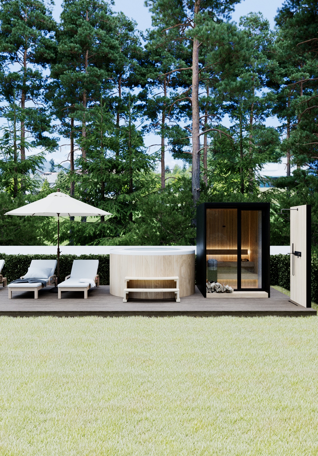 Garden Office Project & Outdoor Wellness area-14