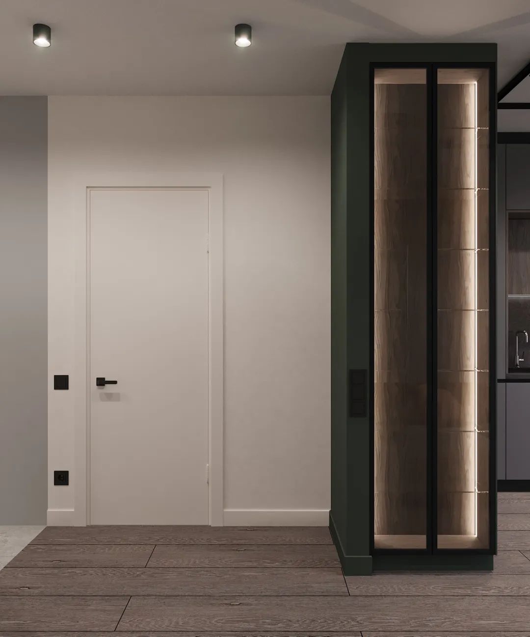 现代优雅的 68㎡一居室-12