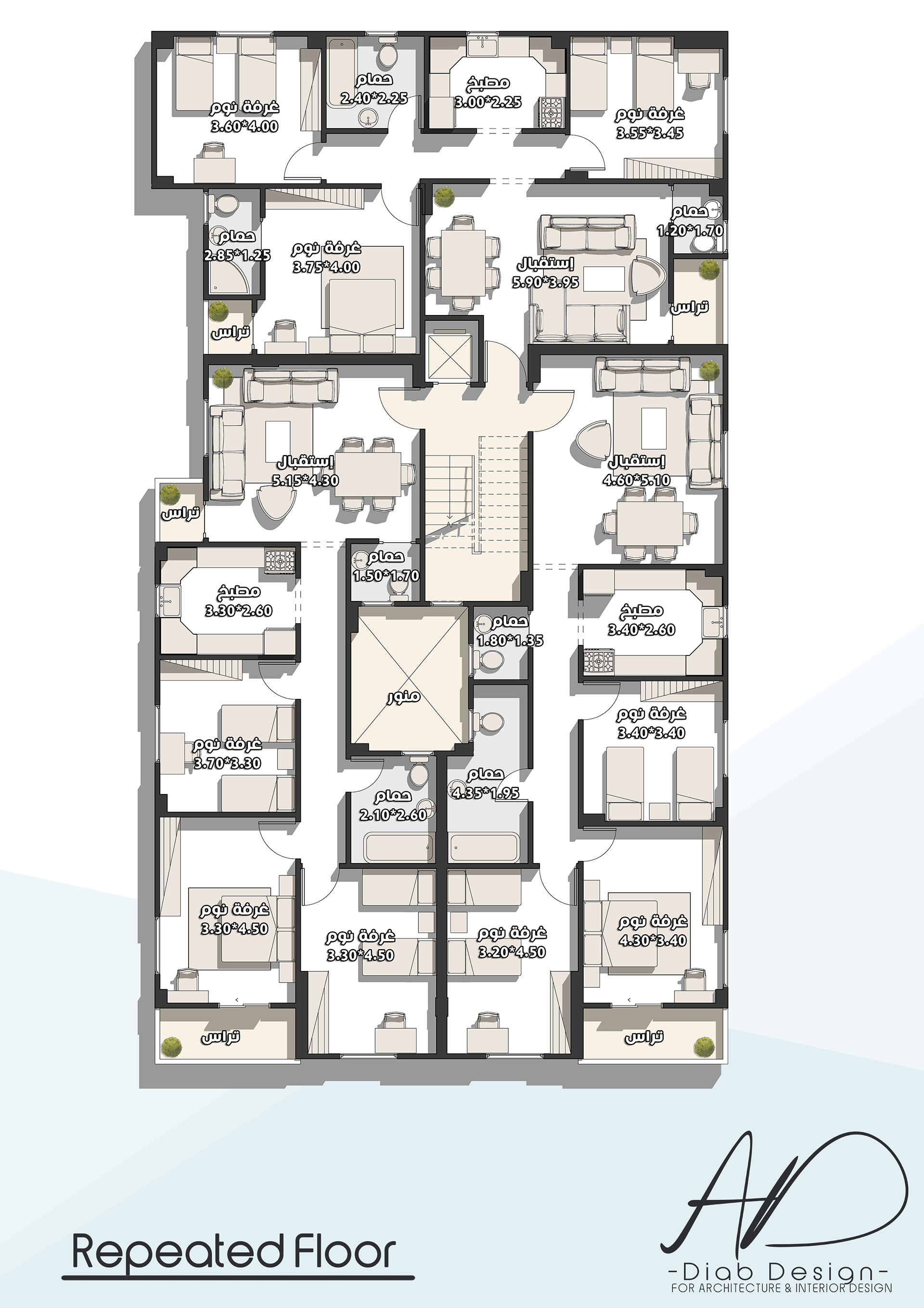 某住宅外立面设计丨也门萨达丨ahdgfx,studiodiabdesign-7