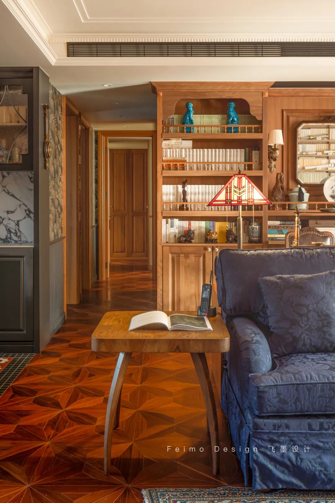 淮南南山里139㎡复古南洋风家居设计,藏身图书馆的定制生活-34