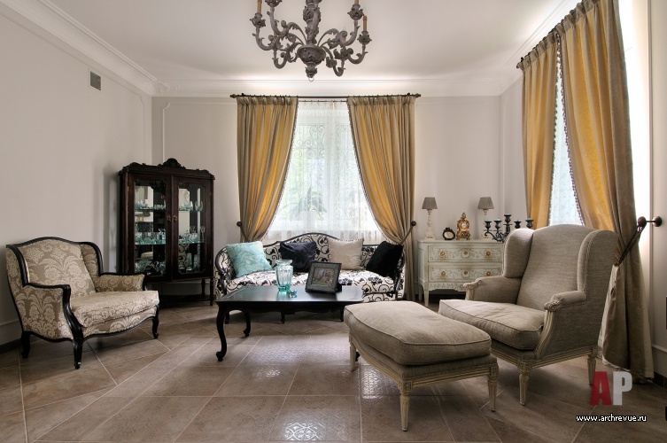 老法国风格住宅室内设计丨加尔фаян Светлана,沃尔кова Марина-18