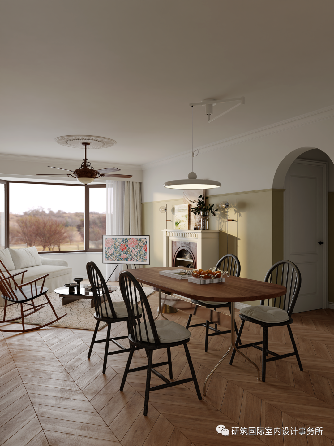 都市经典小区美式奶油风设计丨中国丰台丨研筑国际室内设计事务所-2