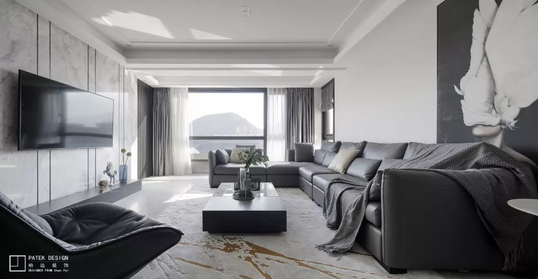中央湖公馆 140㎡极简黑金家居,低调华丽尽收眼底-16
