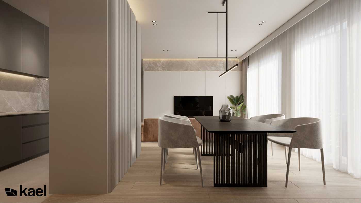 Проект 3к квартиры 90 м2 с вариантами планировки студии - Фото интерьеров-35