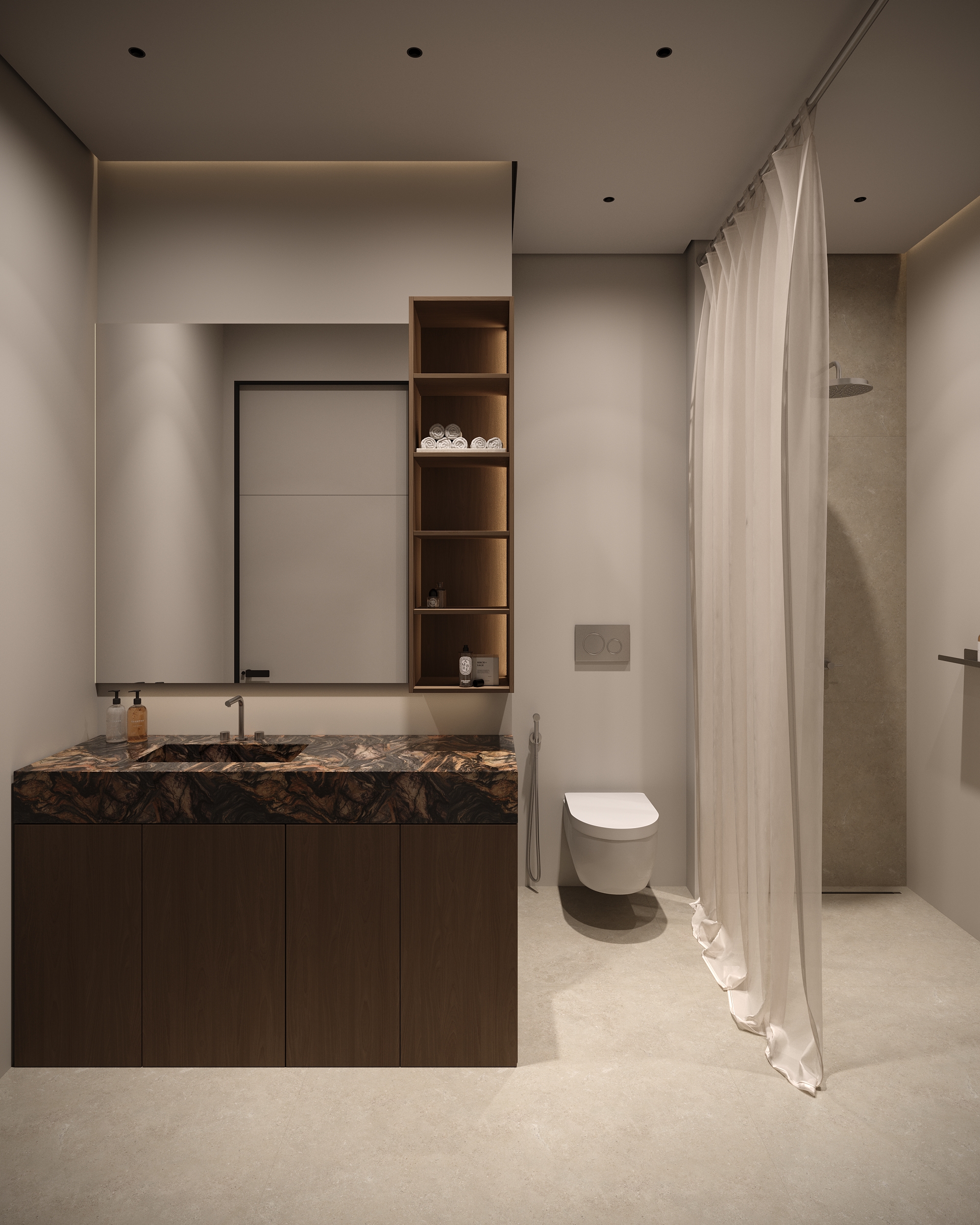 3D可视化的极简主义室内设计-12