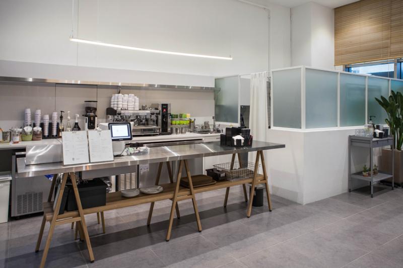 19 坪现代白色咖啡厅设计 毒山洞商区精致空间-4
