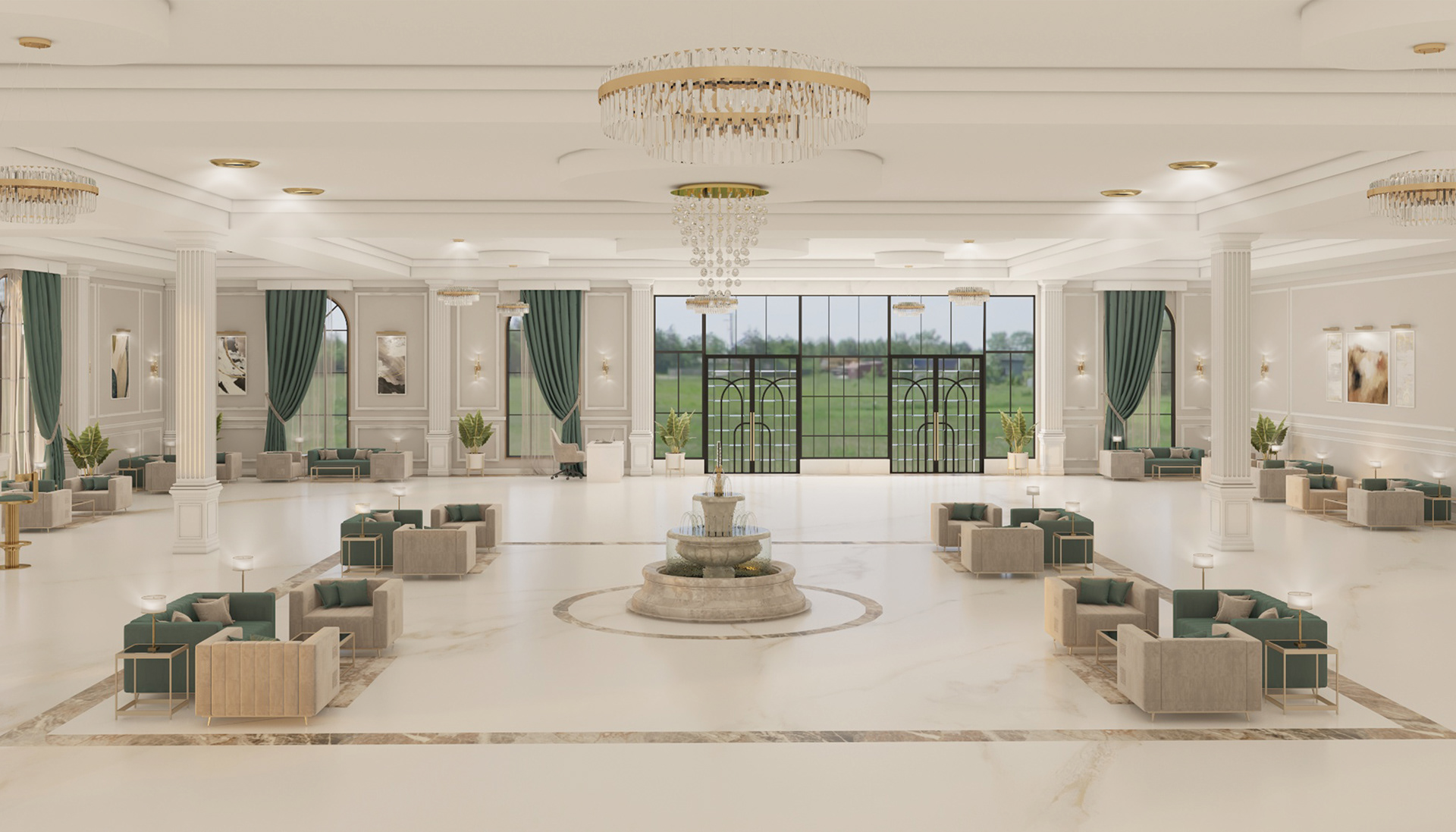 Hotel Reseption In The New Classic Style-8