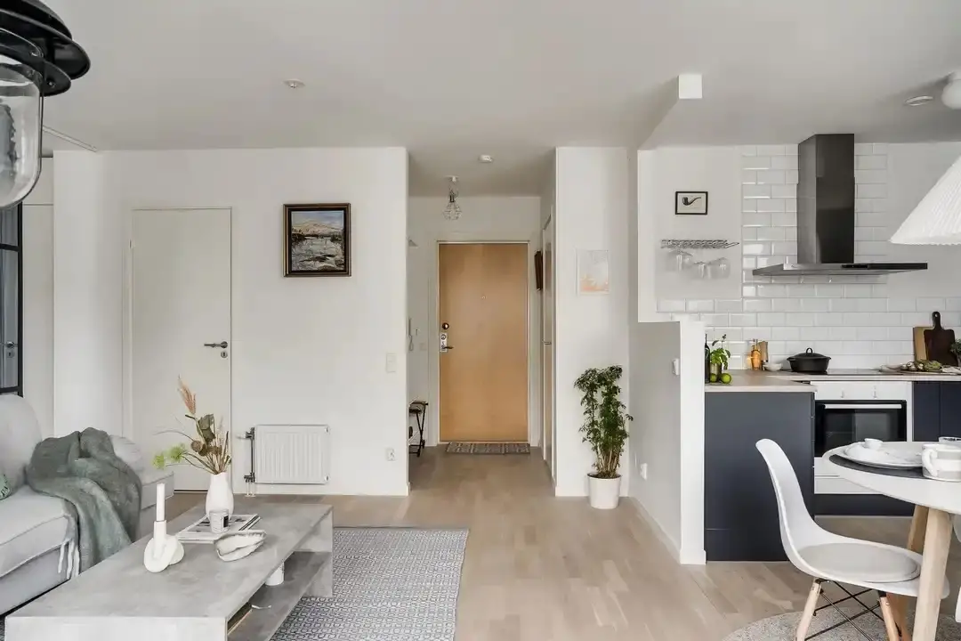 瑞典马尔默 54m2 公寓 | 玻璃卧室与温馨海景-5