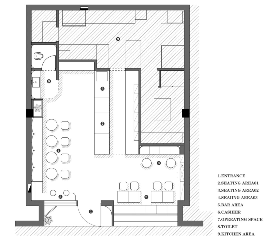 《菜卷の菓子屋》 | 85 平米三室空间,消防管下的逆袭设计-14