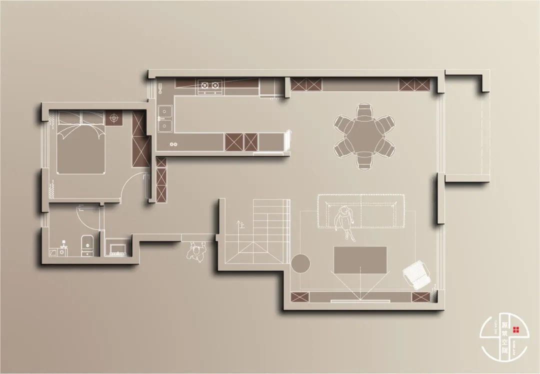 新中式风格 · 红星天铂晗园叠拼住宅设计丨原筑空间孙丽娜设计组-8