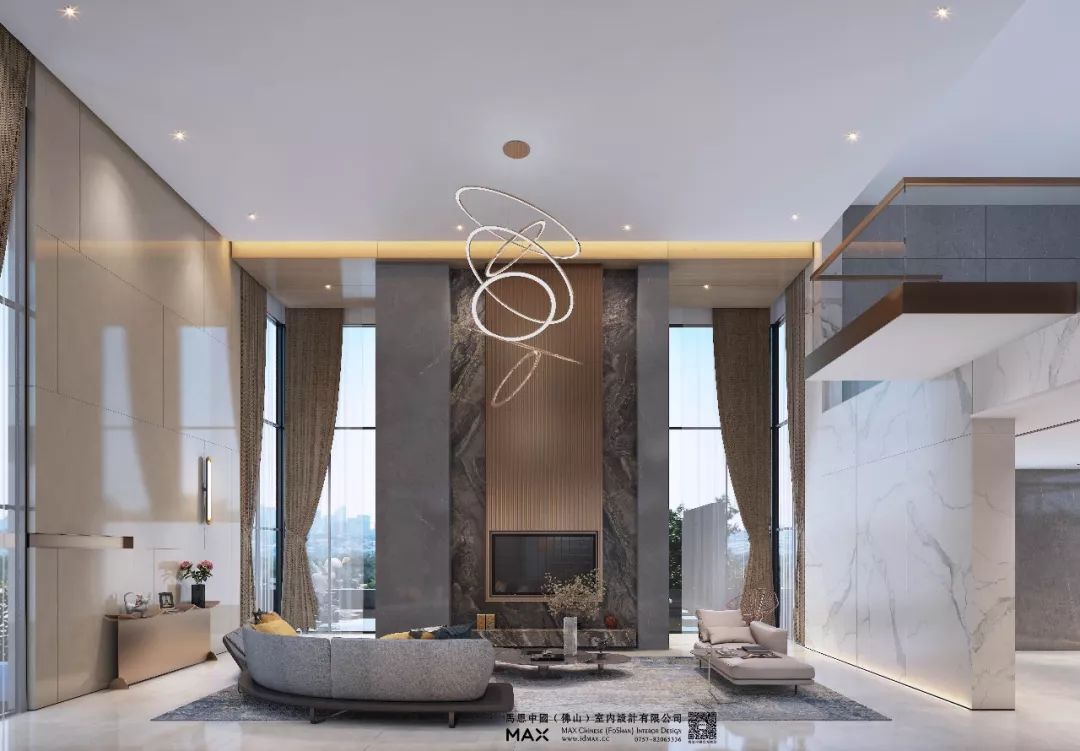 湖景花苑别墅 | 现代轻奢的人居美学-13