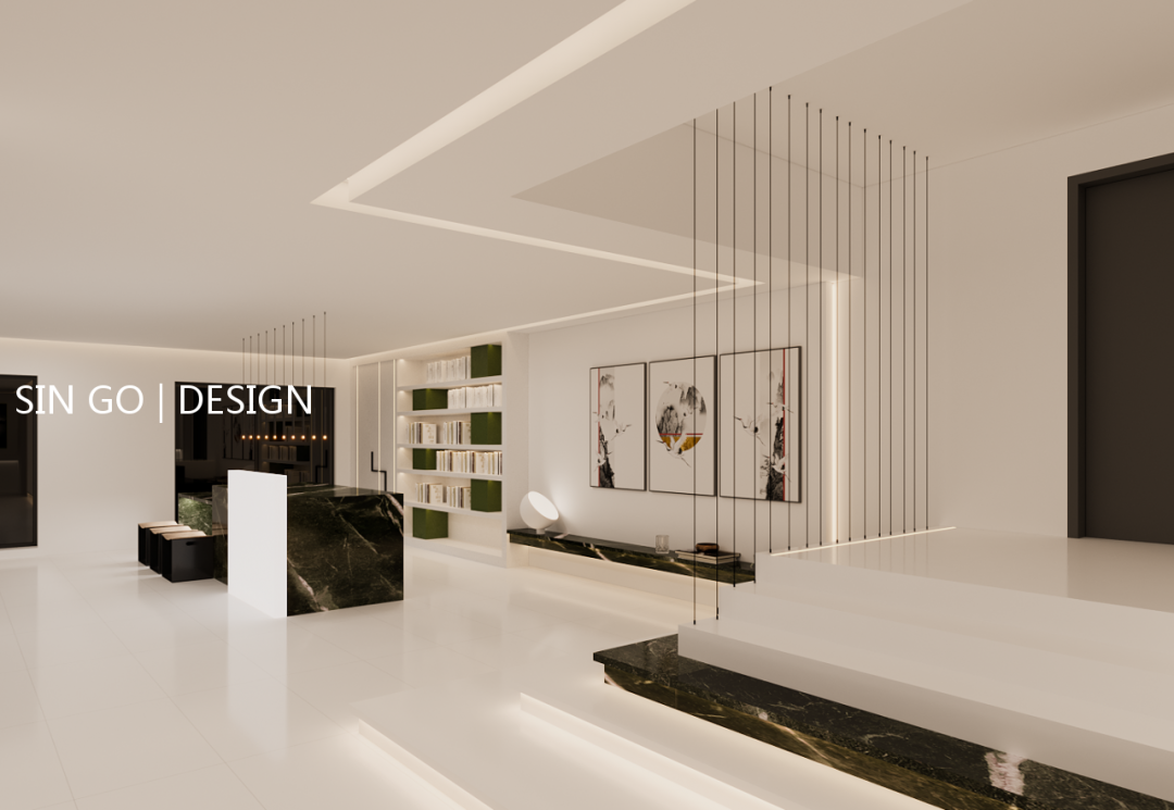 上海揽海高尔夫 540㎡极简别墅,演绎古典与现代的融合-37