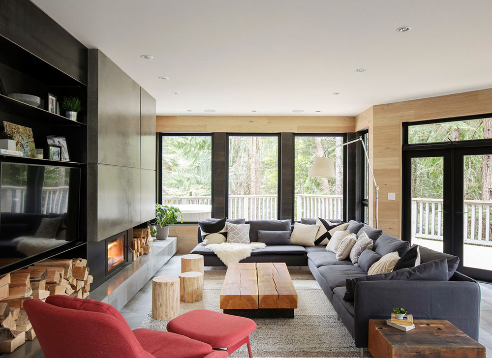 加拿大温哥华时尚山林小屋-4