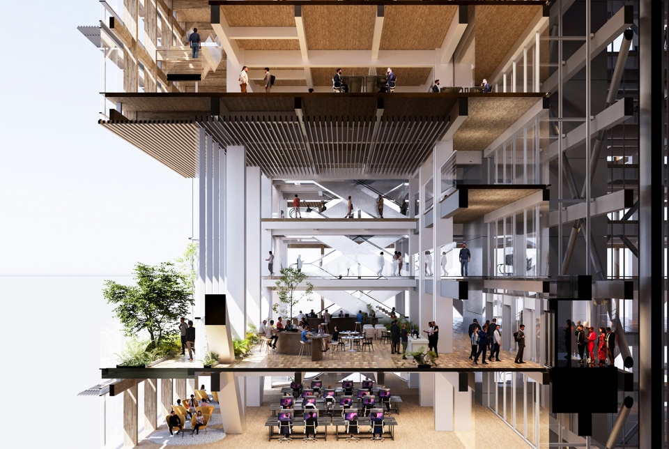 “再生树”超高层概念方案丨日建设计-23