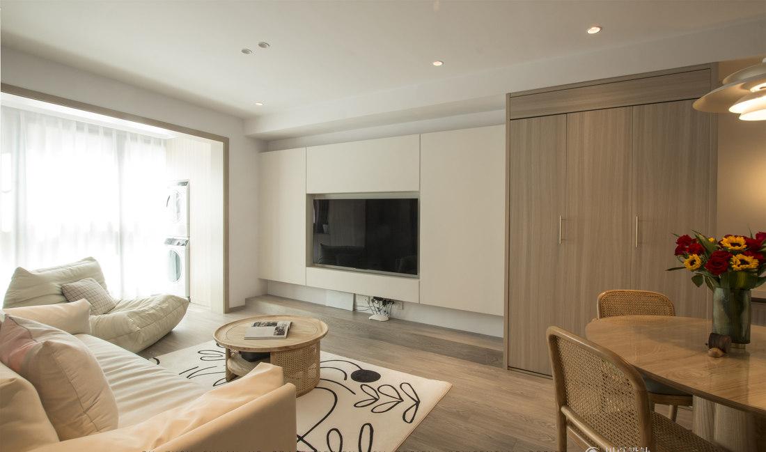 奶白木色极简平层-11