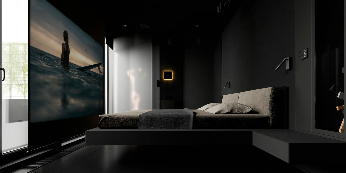 高级黑+工业风,帅气而个性的生活居所-56