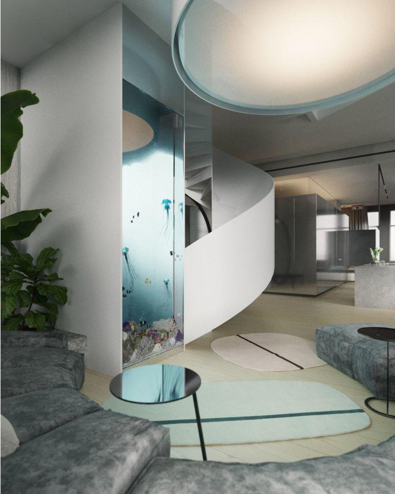 国外优雅复式公寓 | Sergey Makhno Architects-2