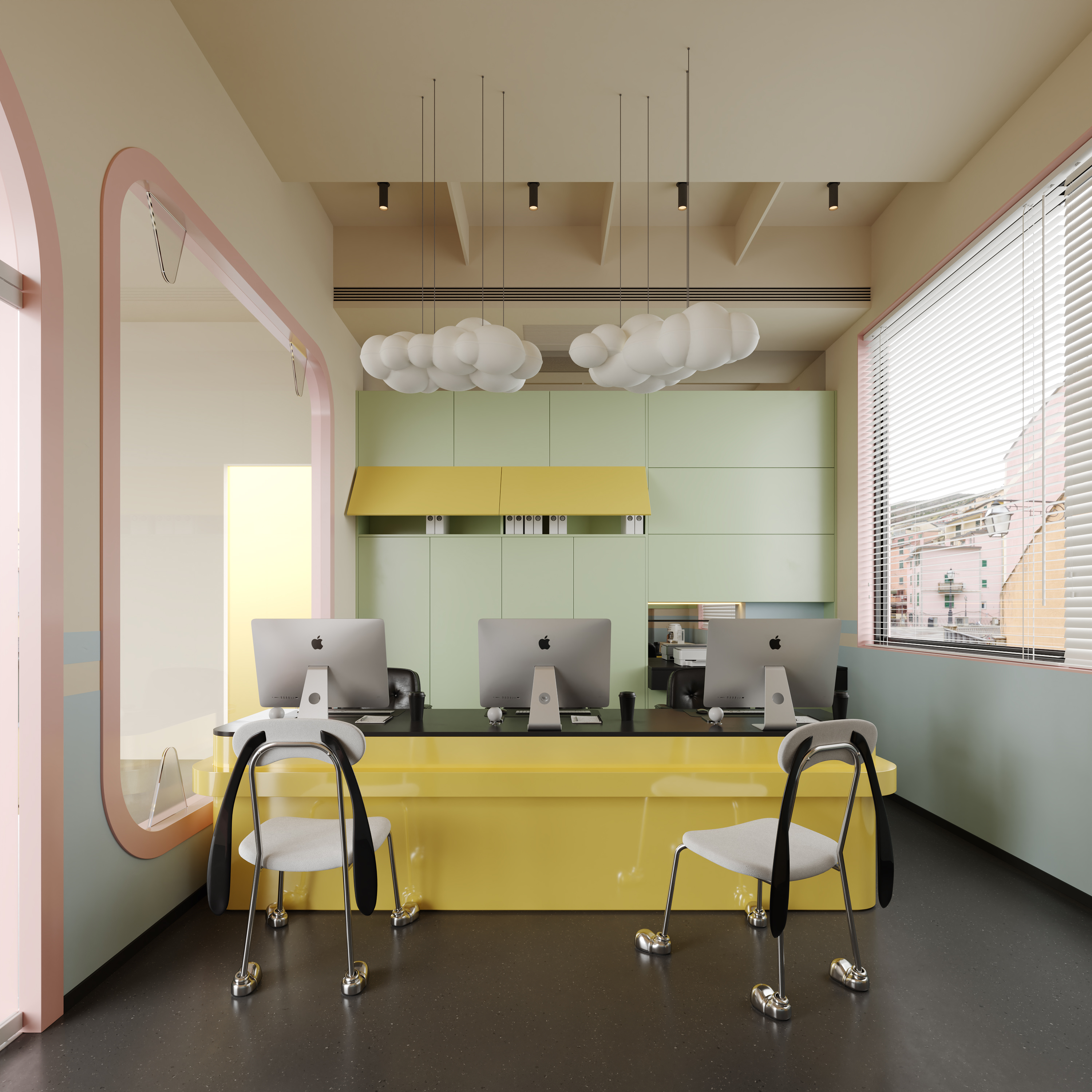 新案渲染         多巴胺办公室-2