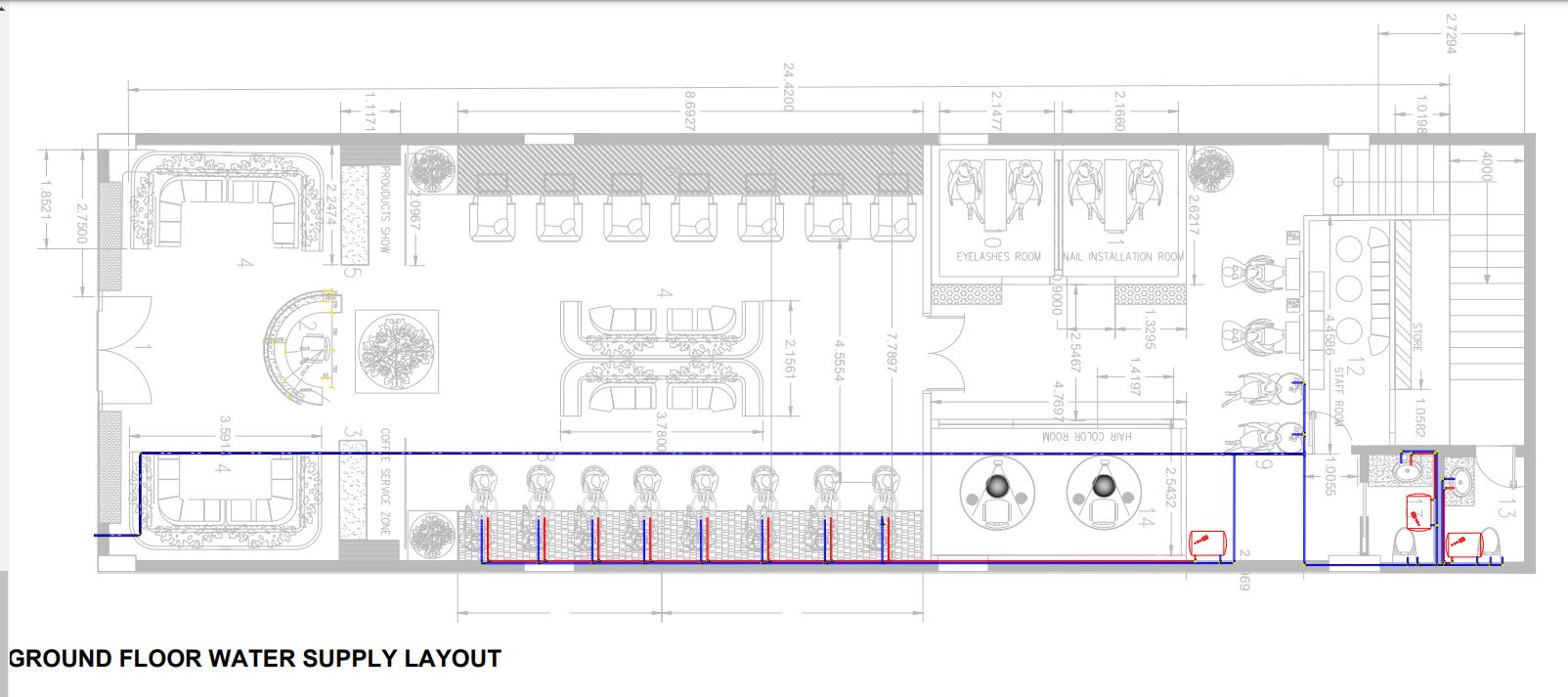 shop drawing for BEAUTY SALON-22