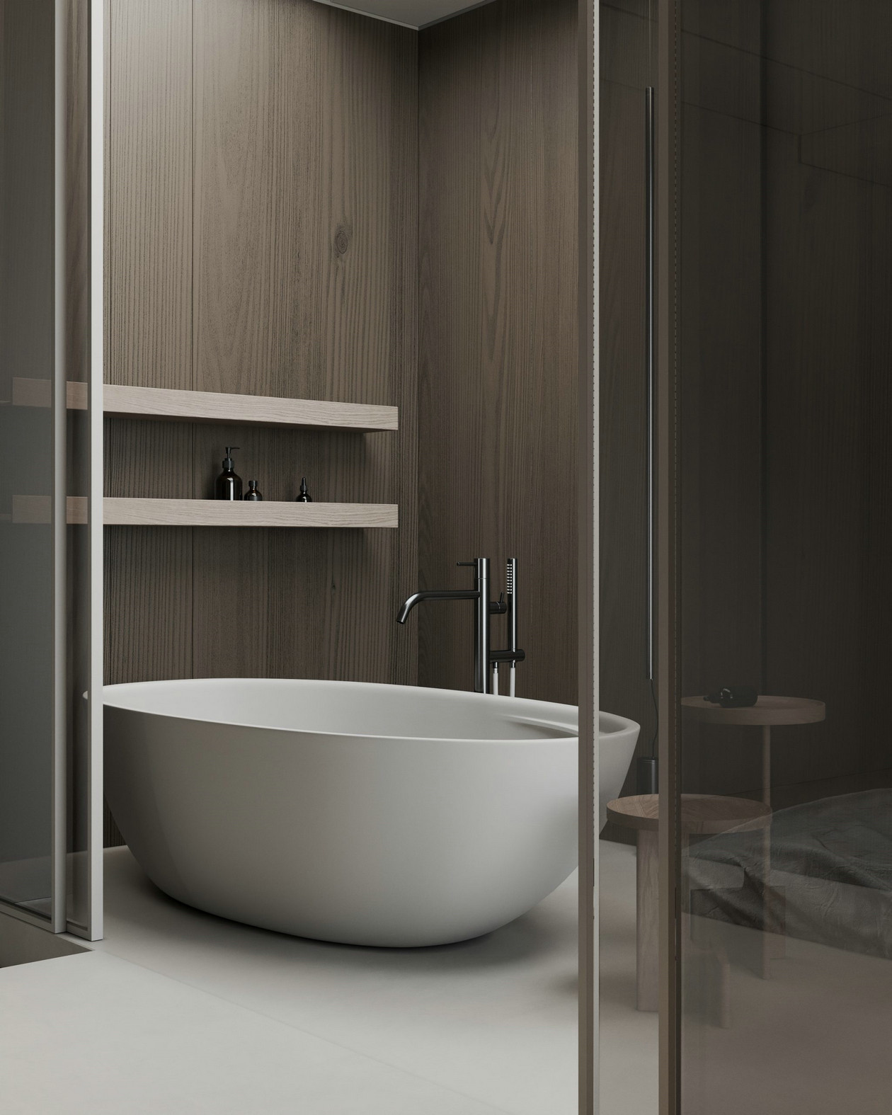 240㎡深色系住宅设计 这也太炫酷了吧-17