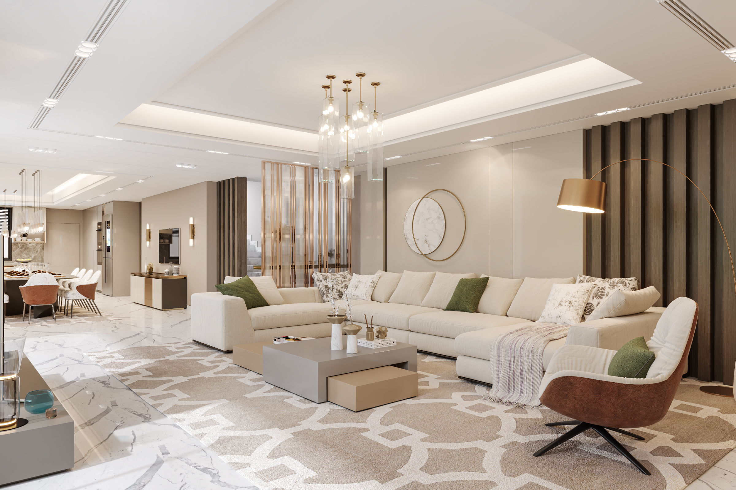 Living area - Villa in KSA 2022-1