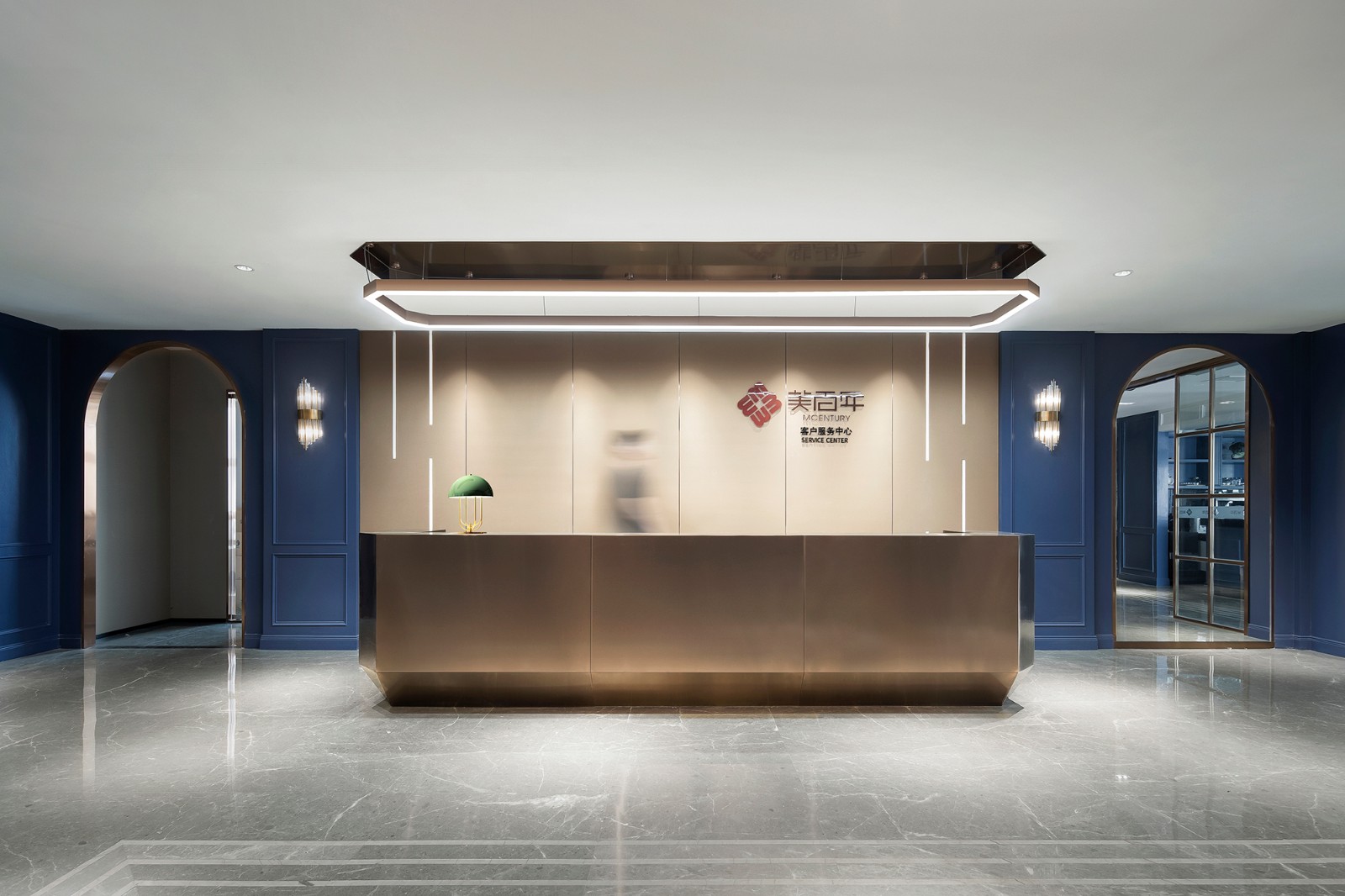 黄铜 复古蓝，营造现代精致空间  太合南方设计-2