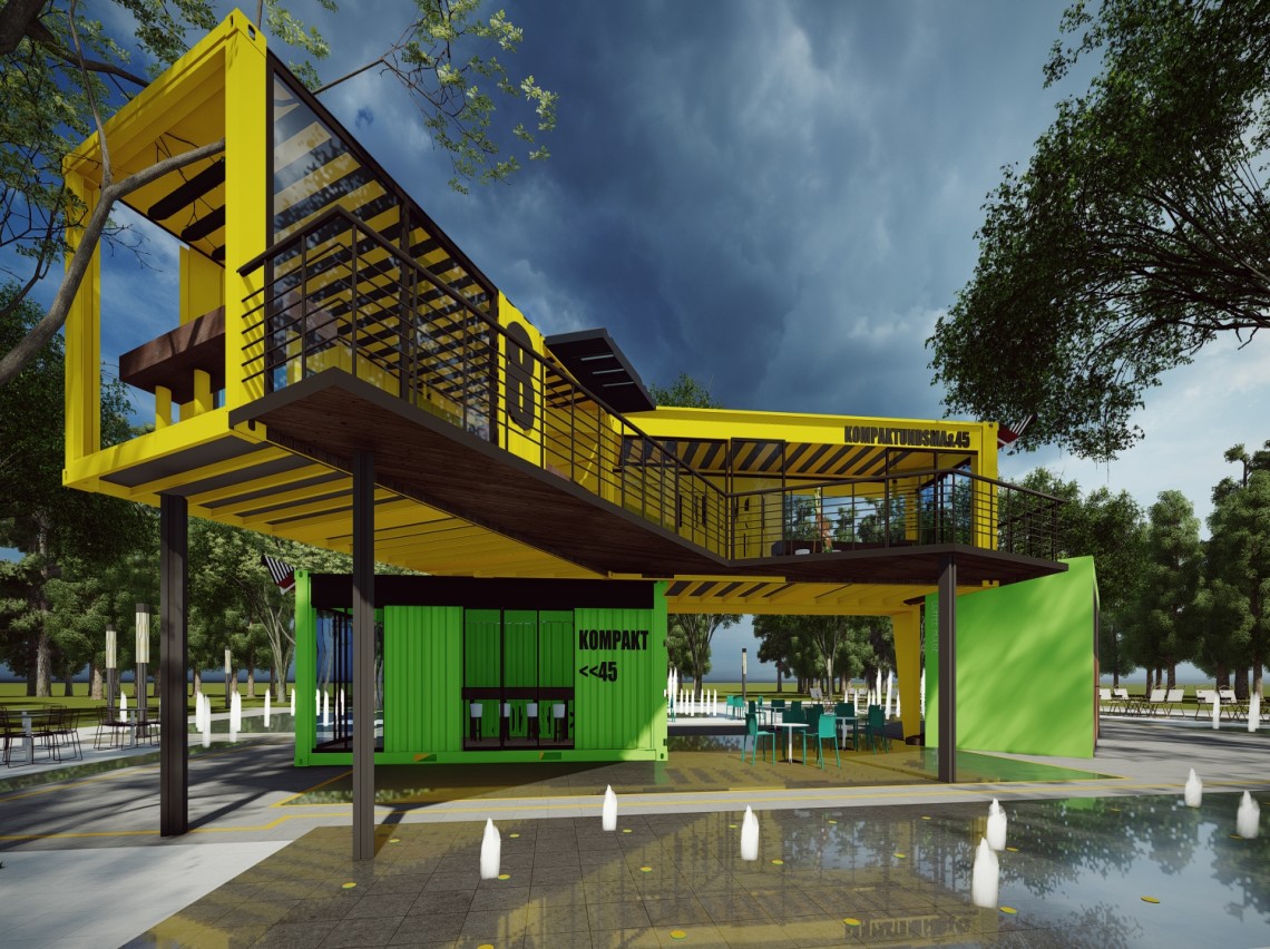 集装箱商业建筑SU模型-10