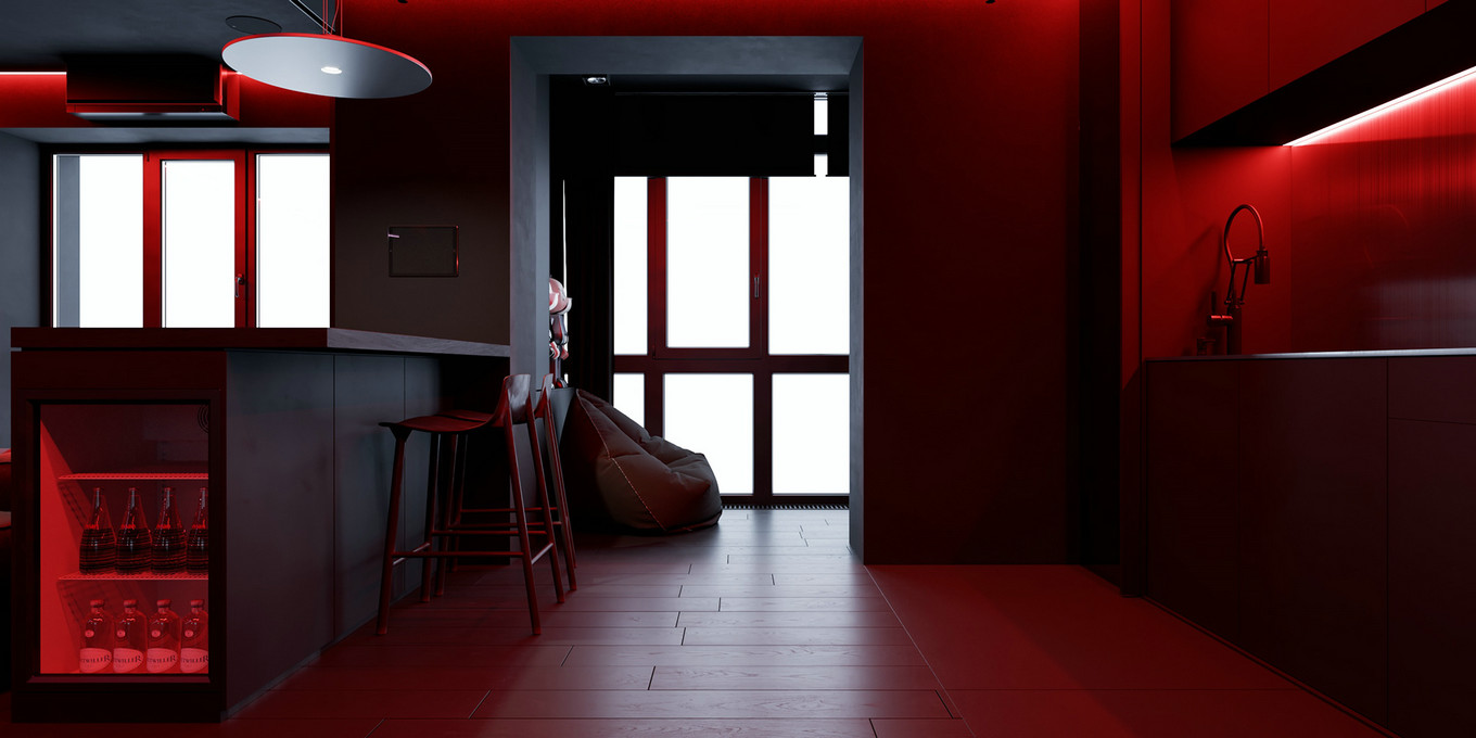 高级黑+工业风,帅气而个性的生活居所-40