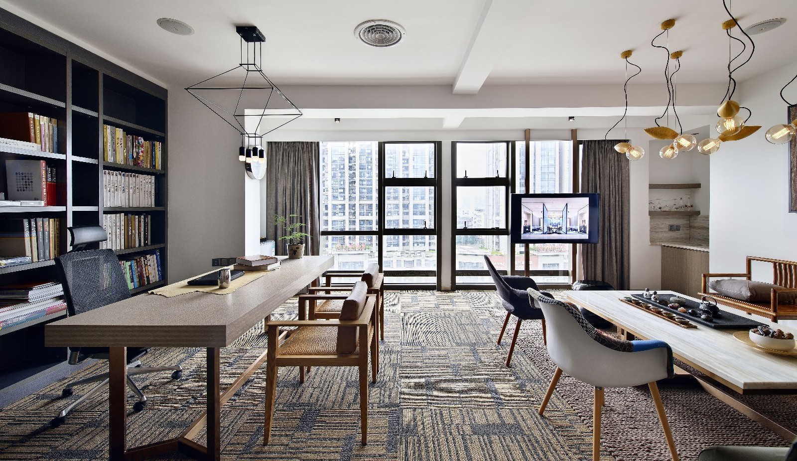 飞向城市的灰——100㎡福州乌山荣域现代住宅  回形真设计-5