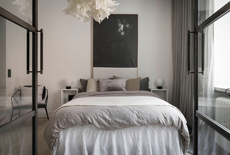 斯德哥尔摩 49 平米黑白木元素公寓-19