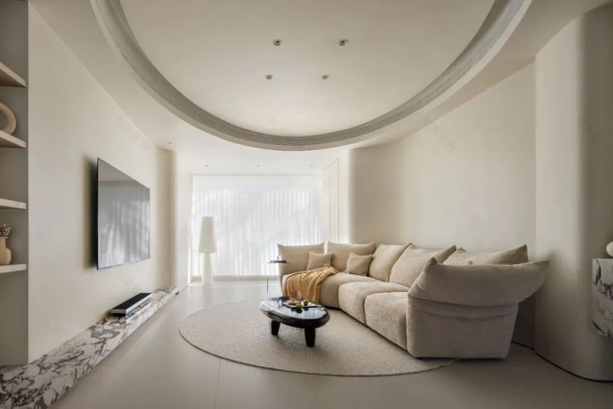 简狄设计|用弧线重塑异形空间,还多出一个家庭展览馆-7