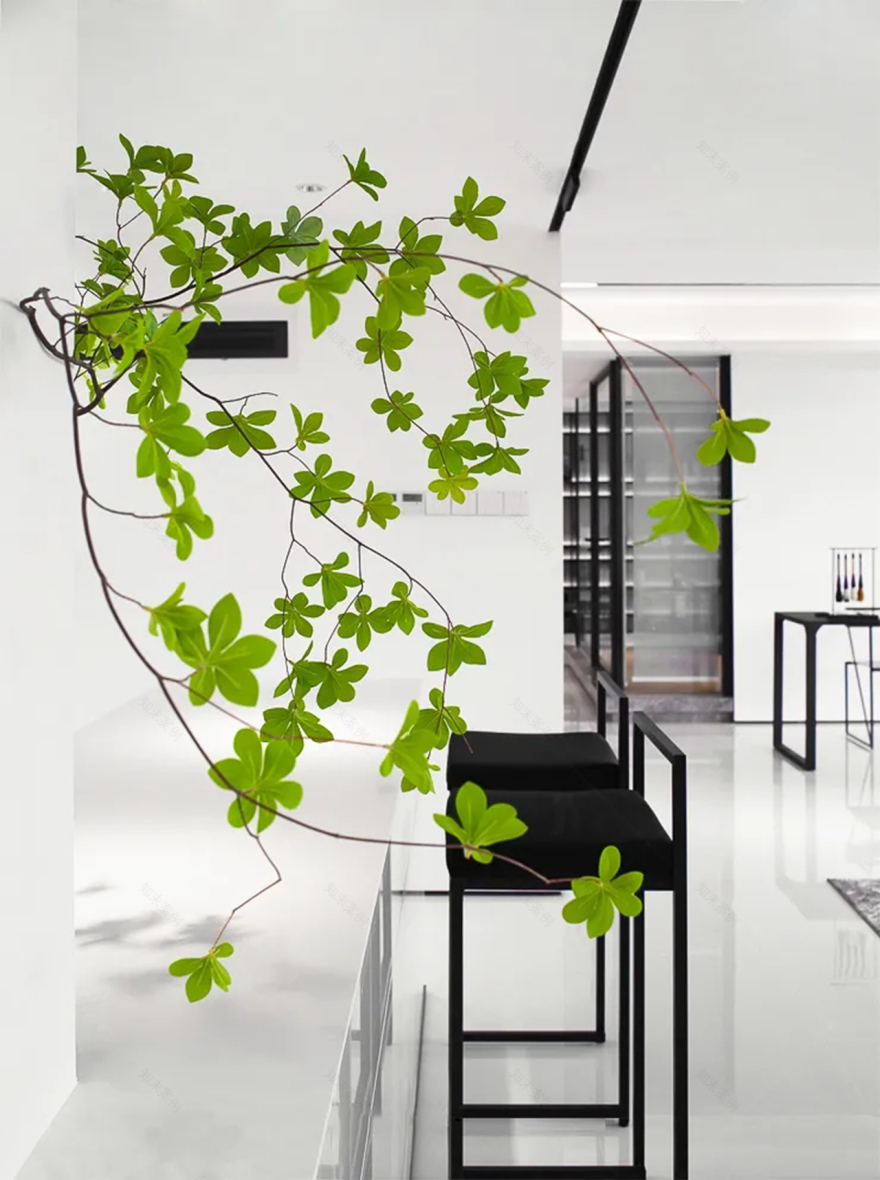 星河山海半岛顶层会所 | 黑与白的极简平衡之道-42