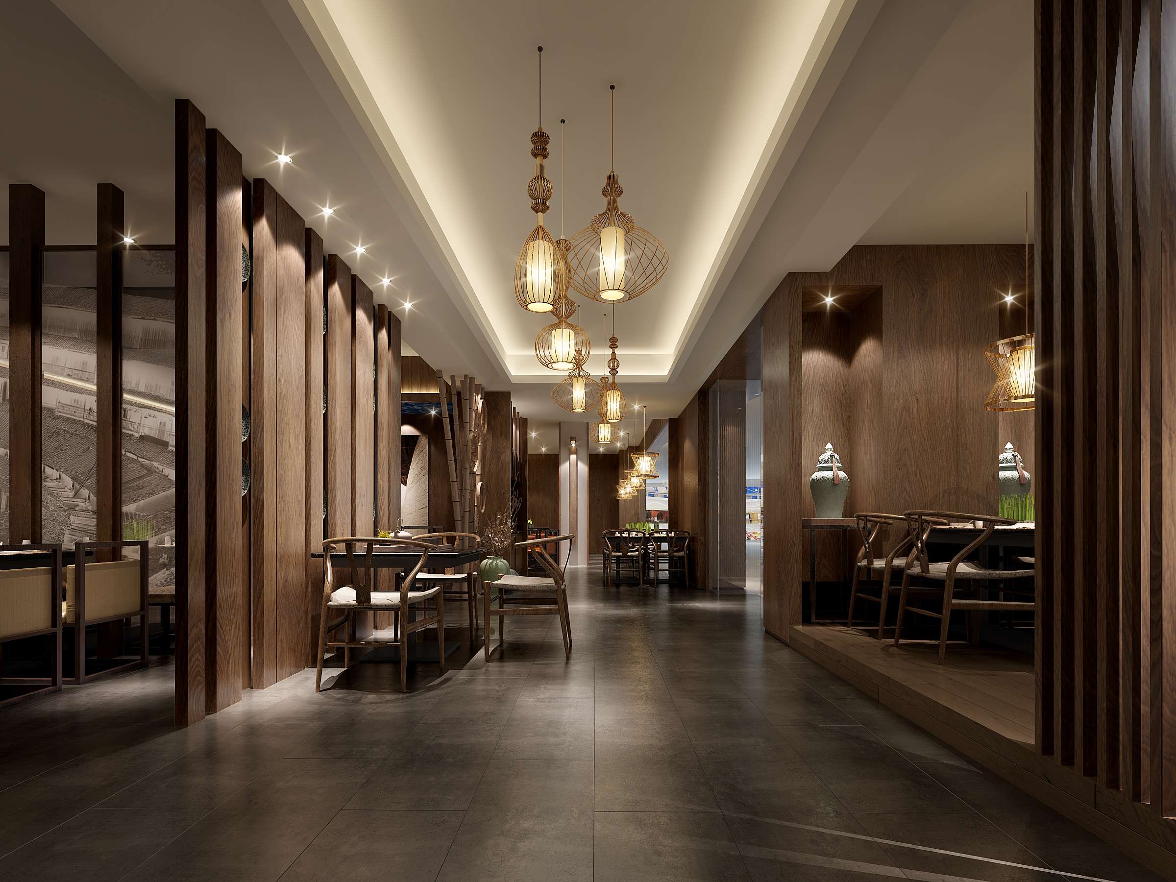 新中式 经典客家餐厅菜馆-3